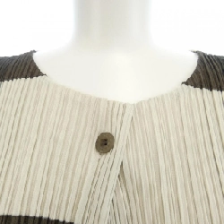 Pleats Please 2010 Kiểm tra khối PP03-J0505 7565078 Áo cardigan 631265