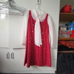 Váy dạ khóa kéo cổ nơ điệu 1006207