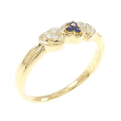 Nhẫn Sapphire K18YG 0.05CT - Hàng hiệu Chính hãng