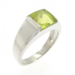 Nhẫn Peridot K18WG - Hàng hiệu Chính hãng