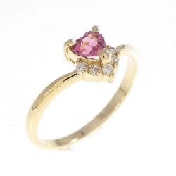 Nhẫn Tourmaline Hình Trái Tim K18YG - Hàng hiệu Chính hãng