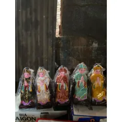 Tôn tượng Bà ngũ hành 5 màu 27cm đất nung đẹp - MÀU VÀNG 1004740