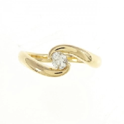 Nhẫn kim cương K18YG 0.16CT 673708