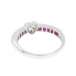 Nhẫn ruby 750WG hình trái tim 668973