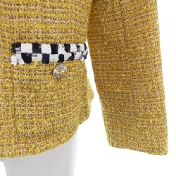 【Mã giảm giá】Áo khoác không cổ CHANEL 640076