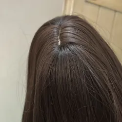 Tóc giả màu đen trà mới 100%