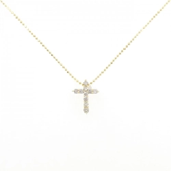 K18YG Dây chuyền kim cương hình chữ thập 0.30CT - Hàng hiệu Chính hãng