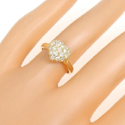 Nhẫn kim cương pavé hình trái tim K18YG 0.30CT - Hàng hiệu chính hãng 852746