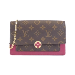 Ví xách tay Louis Vuitton Monogram Portefoy Fleur Chain M67404