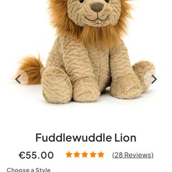 Jelly Cat Large Fuddlewuddle Lion