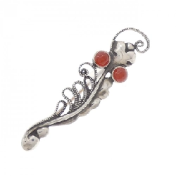 Brooch ngọc hồng lựu George Jensen