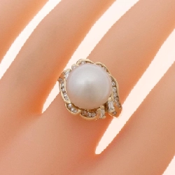 Nhẫn ngọc trai trắng 750YG 11.1mm - Hàng hiệu Authentic 853251