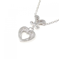 K18WG Dây chuyền kim cương hình trái tim 0.11CT - Hàng hiệu Chính hãng 848222