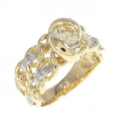 Nhẫn kim cương K18YG/PT900 0.449CT