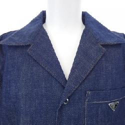 Áo sơ mi denim selvedge logo tam giác PRADA GEC068 S212 15C7 S/S - Hàng hiệu Chính hãng 893914