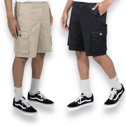 Quần short cargo Dickies ( chất liệu Kaki ) size 38 màu Đen new 99% full box 458128