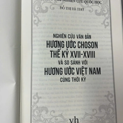 NGHIÊN CỨU VĂN BẢN HƯƠNG ƯỚC CHOSON THẾ KỶ XVII-XVIII VÀ SO SÁNH VỚI HƯƠNG ƯỚC VIỆT NAM 533926