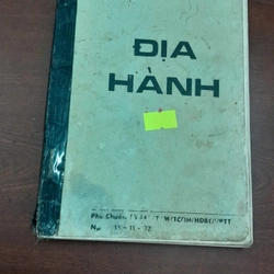 ĐỊA HÀNH - NXB: 1972