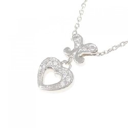 K18WG Dây chuyền kim cương hình trái tim 0.11CT - Hàng hiệu Chính hãng 848222