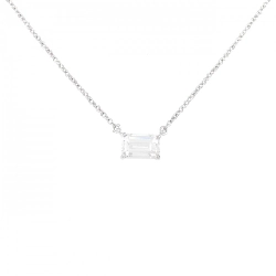 Dây chuyền kim cương PT900/PT850 0.492CT F VS1 cắt hình Emerald - Hàng hiệu Chính hãng