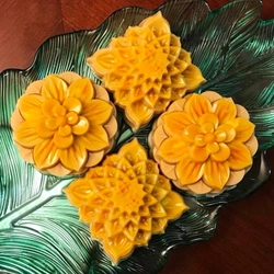 Bộ 10 khuôn rau câu trung thu - Khuôn hồng loại 10 cm - Mã số 1042 336056