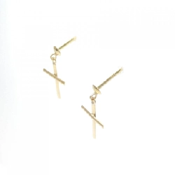 K18YG Khuyên tai hình chữ thập - Hàng hiệu Chính hãng 869755