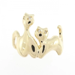 Nhẫn kim cương K18YG hình mèo 0.01CT 669448