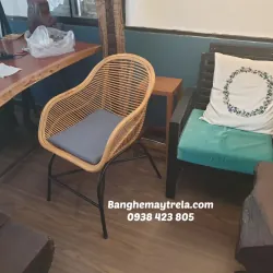 Ghế mây cafe chân sắt giá rẻ 790441
