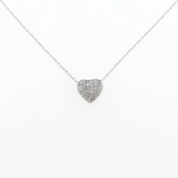 Dây chuyền kim cương pavé hình trái tim PT900/PT850 0.3CT - Hàng hiệu chính hãng