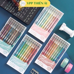 Set 9 bút gel mực Morandi nhiều màu - màu sắc tươi xinh - VPP THIÊN ÁI TA009