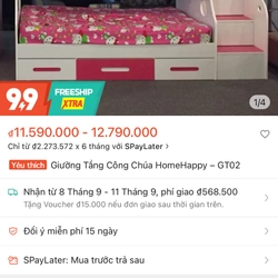 Giường tầng công chúa 273601