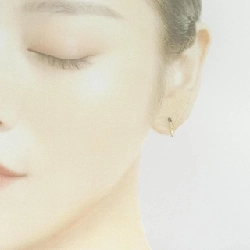 K18YG Bông tai kim cương hình vòng 0.05CT - Hàng hiệu Chính hãng 870851