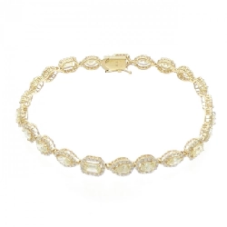 K18YG Vòng tay kim cương 5.50CT - Hàng hiệu Chính hãng 872646