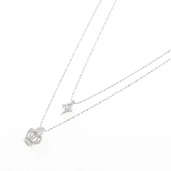 K18WG Vương miện Dây chuyền Kim cương 0.061CT - Hàng hiệu Chính hãng 857328