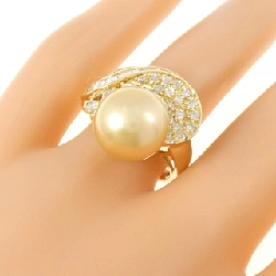 Nhẫn ngọc trai trắng K18YG 11mm - Hàng hiệu Authentic 852526