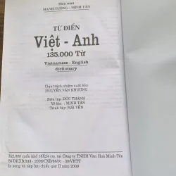 Từ điển Việt -Anh, 135 ngàn từ, Viện ngôn ngữ, in năm 2009 1026805