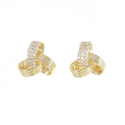 K18YG Bông tai kim cương 0.25CT - Hàng hiệu Chính hãng