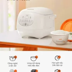 Nồi cơm điện lòng gốm tự nhiên UNIE URC815 nấu cơm cháy giòn tan, dung tích 1,5L 593157