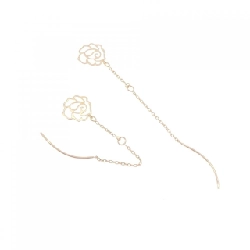 K18PG Bông tai hoa - Hàng hiệu Authentic 869955