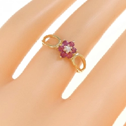 Nhẫn ruby K18YG hoa 0.20CT 669769