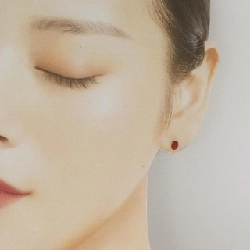 K18YG Bông tai San hô 0.83CT - Hàng hiệu Chính hãng 866871