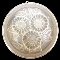 Khuôn rau câu sinh nhật, cưới hỏi 3 hoa cúc kèm lá – Loại 20 cm - Mã số 1195 338644