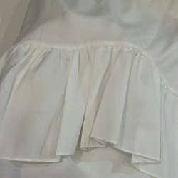 Chân váy midi trắng hai tầng bèo 508986