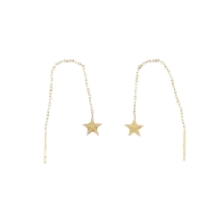 K18YG Bông tai hình sao - Hàng hiệu Chính hãng