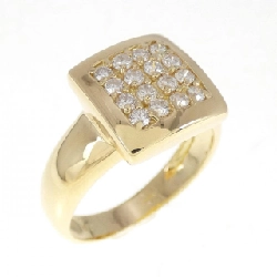 Nhẫn kim cương K18YG 0.39CT