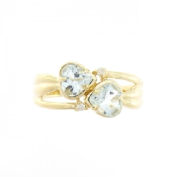 Nhẫn Aquamarine K18YG hình trái tim 0.69CT - Hàng hiệu Chính hãng 849443