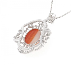 K18WG Mặt dây chuyền san hô - Hàng hiệu Authentic 857723