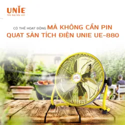 ⚡ UNIE UE-880 – Quạt sàn tích điện mạnh mẽ, pin bền lâu, tiện lợi di động