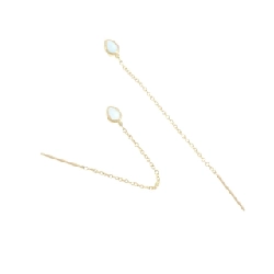 K18YG Blue Topaz Bông tai - Hàng hiệu Chính hãng 871318