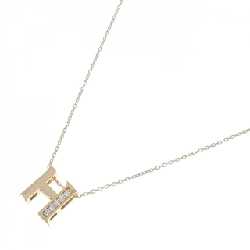 K18YG Chữ cái H Dây chuyền Kim cương 0.05CT - Hàng hiệu Chính hãng 856772